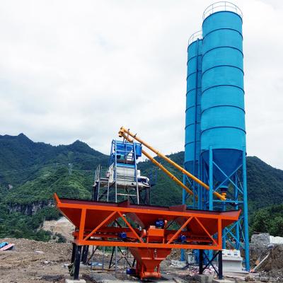 China Construction material stores goods lift plant HZS25 concrete batching plant for sale Philippines for sale