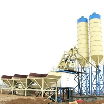 China Hopping Hopper hZS75 concrete mixing plant with JS1500 concrete mixer concrete batching plant for sale