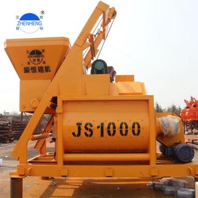 China Twin shaft concrete mixer js1000 factory concrete mixer binding prices concrete mixer 1m3 for sale