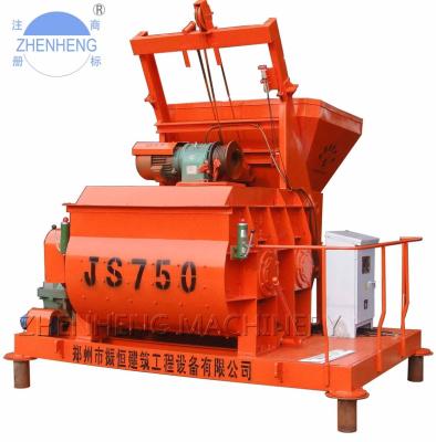 China Factory sale concrete mixer js750 concrete mixer horizontal stationary concrete mixer for sale