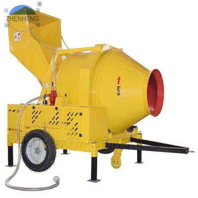 China Construction Material Stores Mobile Concrete Mixer JZR500 Diesel Concrete Mixer Large Capacity Concrete Mixer for sale