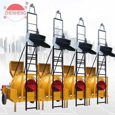 China Construction Material Shops 350l Diesel Engine Cement Mixer Concrete Mixer JZR350T Concrete Mixer Machine With Low Lift Price for sale