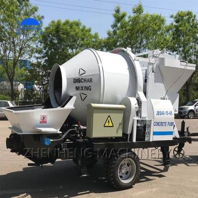 China Factory Concrete Mixer With Concrete Pump Electric Mobile Concrete Mixer With Pump for sale