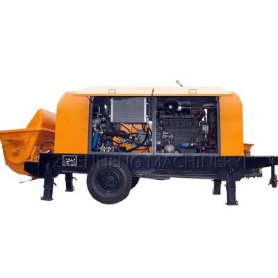 China Factory Sale Malaysia Concrete Mixer With Diesel Concrete Pump Trailer HBTS60R Concrete Pump Conveyor Pump for sale