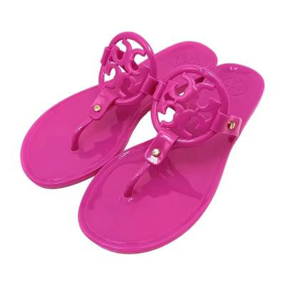 China Damping Clear Sandals Jelly Thong Footwear Women Sandals PVC Slippers Zapatillas Flip Flops and Purse Sets Slips Slippers for sale