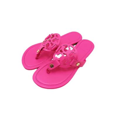 China Cushioning Custom Famous Brands Spring Summer Women Designer Slides Slippers Flat Sandals for sale