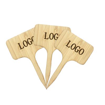 China Custom Cheap Solid Bamboo Decorative Plant Tags Tags Garden Signs Seeding Labels for sale