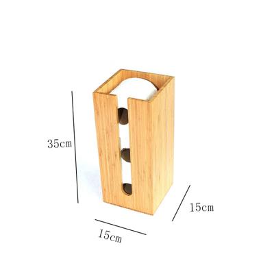 China 2021HighQuality Modern Natural Bamboo Bathroom Storage Stand Toilet Paper Holder Tissue Box Holder for sale