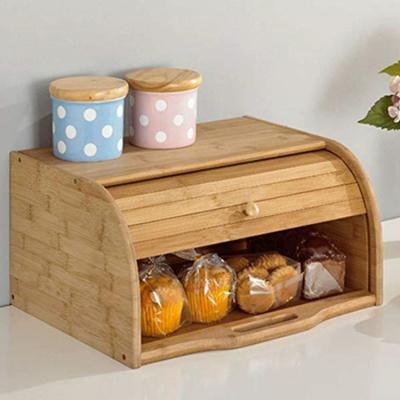 China New Kitchen Food Storage Container Crate Storage Bamboo Fiber Bread Stored Bamboo Box For Bread Bin for sale