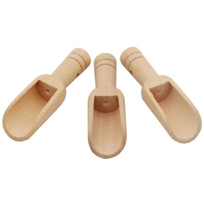 China Viable Wooden Teaspoon Mini Scoops of Salt for Bath Salts Coffee Cup Spoon Tea Coffee Scooper for sale