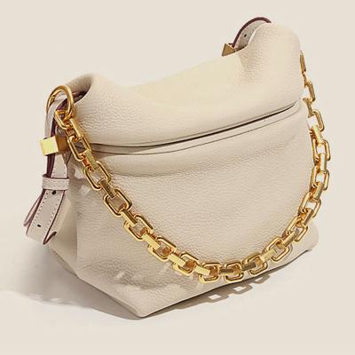 China European Custom Made Leather Armpit Lady High Quality Chain Bags Casual Tote Handbags Large Capacity Shoulder Bag for sale