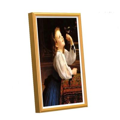 China New custom fixed wall mounted solid wood digital photo frame 43inch hd signage photo frame digital display digital photo frame for sale