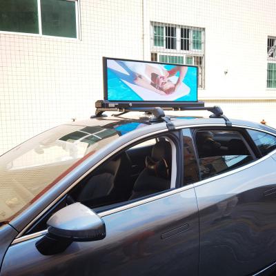 China Outdoor LED Display Taxi Roof LED Display Vehicle Mounted Mobile Advertising Display for sale