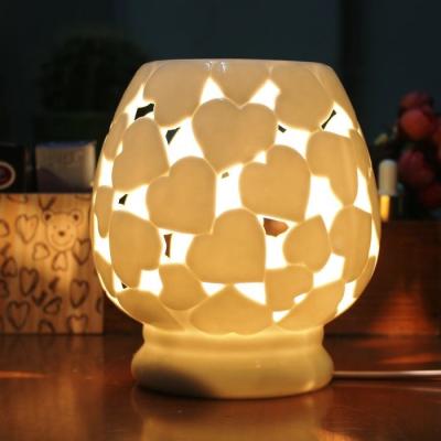 China New Design Ceramic Oil Burner Electric Candle Heater Oil Censer For Home Decoration for sale