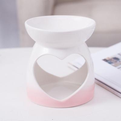 China Color Warmer Hotel Gradient Stock Factory Ceramic Oil Burner Candle Oil Burner for sale