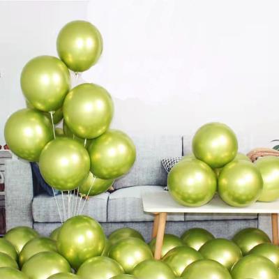 China Color Eco-friendly Inflatable Metallic Balloon Pearl Chrome Globos Giant Latex Helium Gold Chrome Balloons for sale