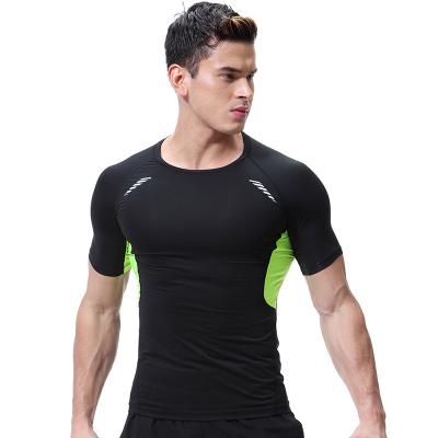 China Fashion Trendy Cool Simple T-shirts Anti-Wrinkle Round Neck Tight Shorts Sheaths Men's Streetwear T-shirt for sale