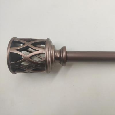 China Eco - Friendly Traditional Window Curtain Accessories Core Poly Finial Antique Bronze Curtain Rod for sale