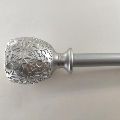 China Eco-friendly Intelligent Adjustable Curtain Rod Retractable Pewter Color Curtain Pole for sale