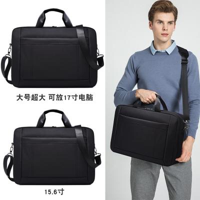 China Waterproof Briefcase Rolling Laptop Bag BH2728- BINHAO Practical Cross - Body Oxford Cloth Fashion Large Capacity Business Briefcase Cross - Body Bag Classic Black for sale