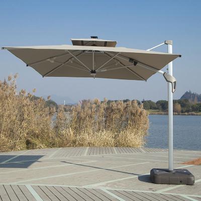 China Customized Outdoor Cantilever Umbrella Waterproof/UV Resistant/Durable/Luxury Garden Umbrella Furniture Large Pool Patio Umbrella Outdoor UV Rain Cover for sale