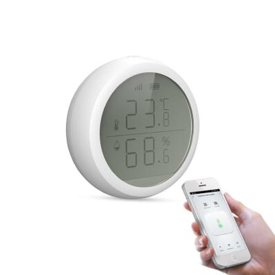 China For Tuya Smart ZigBee Intelligent Temperature And Humidity Sensor Smart Control With LCD Display Work With Alexa Google Home for sale