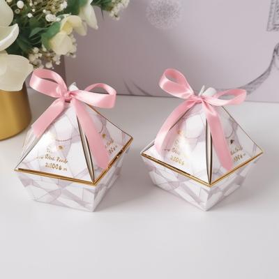 China Handmade Made in China Gift Packing Box Custom Paper Wedding Candy Box for Guests Colorful Candy Boxes for Party Favors for sale