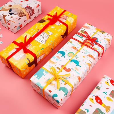 China Hot Selling Paper Heat Sensitive Wrapping Paper Cheap Wrapping Paper Cartoon Birthday Gift for sale