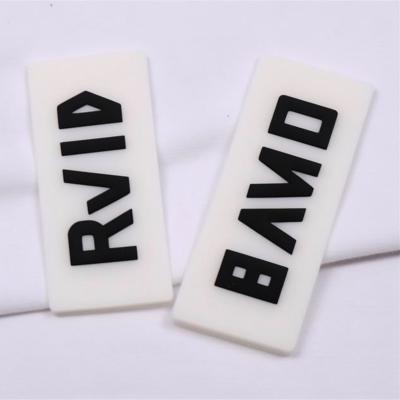 China Wholesale Custom 3d Letters Name Rubber Label 3D Logo Transparent Soft Silicone Patches For Clothing for sale