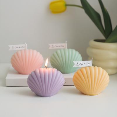 China Birthdays Wholesale Custom Shell Scented Aromatherapy Soy Wax Logo Candle Set Romantic Scented Candle Making Kit Home Decoration for sale