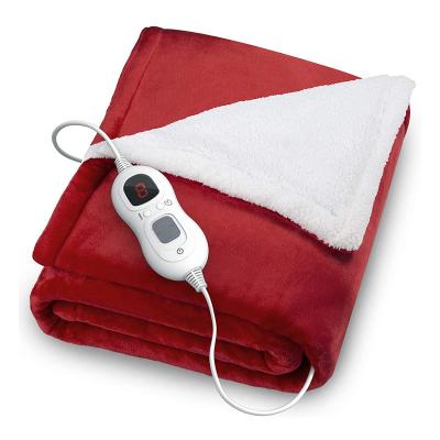 China Washable Anti Dust Mite Quick Heating Machine Super Soft And Comfortable Electric Heated Blanket With Hand Controller for sale