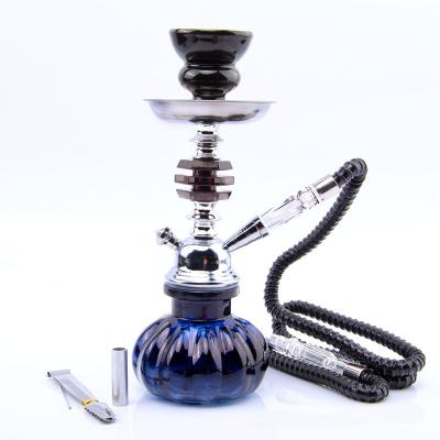 China Colorful Hookah Chicha Aluminum Pipe Glass Cheap Wholesale Single Mini Hookah Small Shisha Set of Double for sale