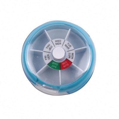 China Wholesale Lightweight Spin Travel Pop Up Small Round Medicine Plastic Ladies Pill Box Organizer for sale