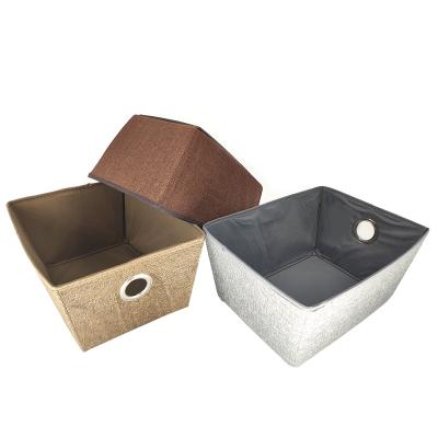 China High quality sustainable type cotton and canvas and trapeze non-woven fabric drawer storage boxes and bins for sale