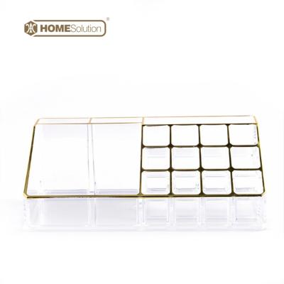 China Clear Multi-Layer Brush Lipstick Makeup Organizer Cosmetics Box Plastic Viable For Bathroom for sale