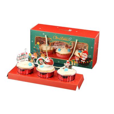 China Recyclable Wholesale Luxury OEM & ODM Manufacture Custom Printing Cupcake Boxes With Christmas Cake Boxes for sale