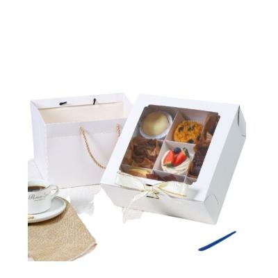 China Recyclable Wholesale Luxury OEM & ODM Manufacture Custom Printing Cupcake Boxes With Transparent Cake Boxes for sale