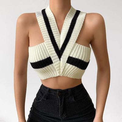 China European and American fashion sexy culture summer design style upper women's breathable knitted vest for sale