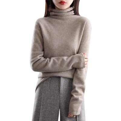 China Custom Made Autumn Breathable Winter Neck Women Knitwear Pullover Luxury Wool Sweater Top for sale