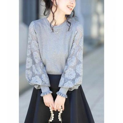 China Autumn Breathable Wholesale Designer Spring Solid Color Lace Crewneck Women Casual Pullover Sweater for sale