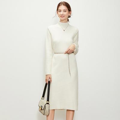 China New Anti-Wrinkle Bodycon Commuter Begging Basic Mid Length Women Casual Knitted Long Knit Dress for sale