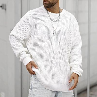 China Custom Designer Crew Neck Casual Loose Sweater Men Plus Size Knitted Pullover Sweater for sale