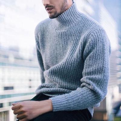 China Wholesale Fashion Winter Turtle Neck Men's Casual Loose Pullover Simple Knitted Sweater for sale