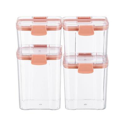 China Airtight White Food Jar Kitchen Canister Technology Production Airtight Storage Containers for sale