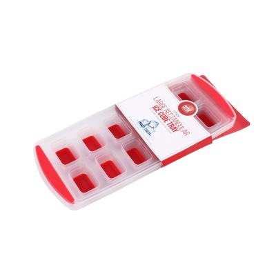 China Sustainable Professional Manufacturing Big Red Yellow Blue Stackable Custom Ice Cube Tray for sale