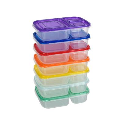 China Disposable Plastic Microwave Food Bento Lunch Box for sale