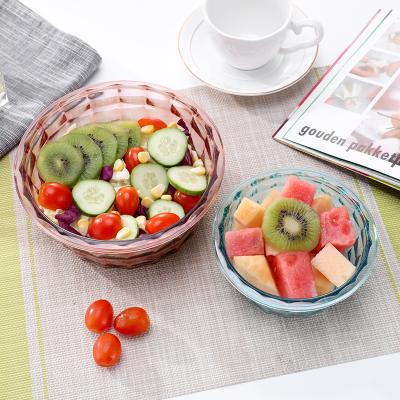 China Sustainable Round Plastic Bowl With Lid Handle Leak Proof And Reusable Food Storage Container for sale