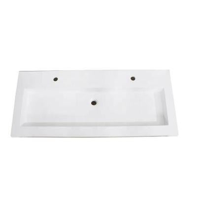 China Eco-friendly Italian Solid Surface Double Wash Basin Stone Sink Avabo Basin for sale