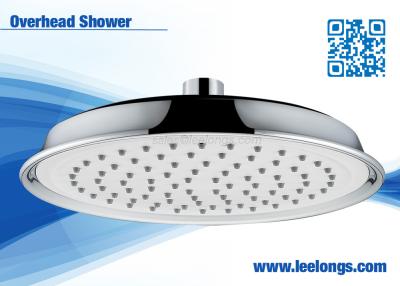 China Commercial Powerful ABS Round Overhead Shower Head 8 Inch Wall Mount Water Saving for sale