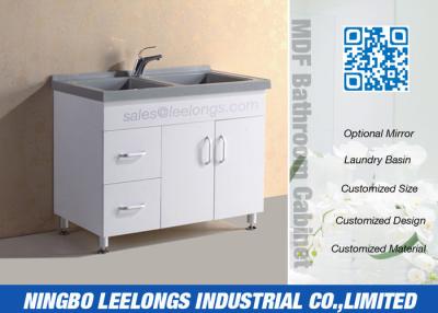 China Economic Floor Standing Bathroom Cabinets And Vanity With Artificial Stone Basin for sale